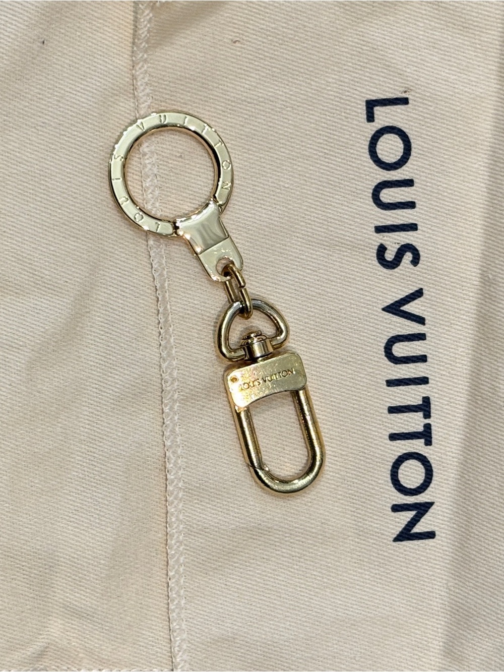 Louis Vuitton Gold-tone Signature Key Clip